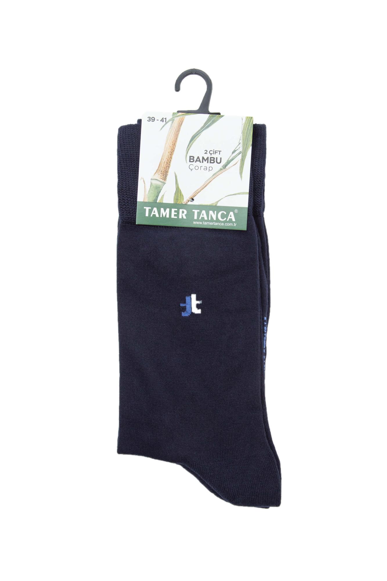 Tamer Tanca Erkek Bambu Lacivert Çorap