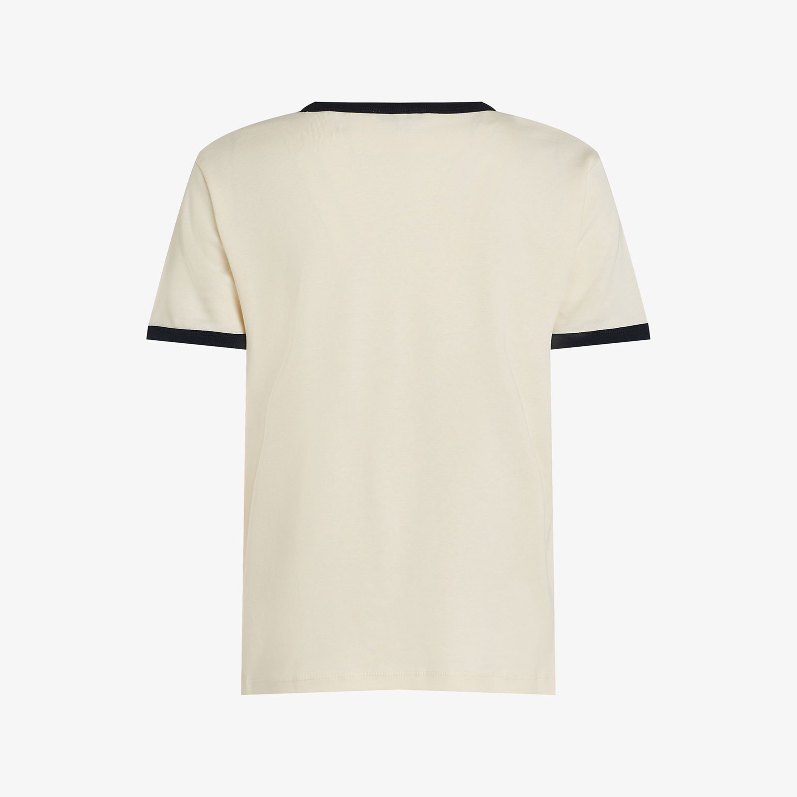 Tommy Hilfiger Reg Monotype Stripe C-Nk Kadın Bej T-Shirt