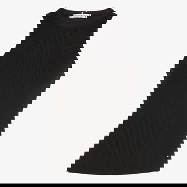  Tommy Hilfiger Slim 5X2 Rib Tank Kadın Siyah T-Shirt