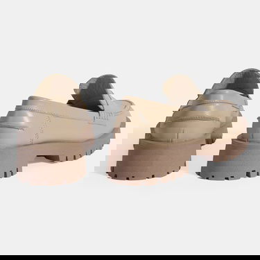  Kadın Taba Slip-On Deri Loafer