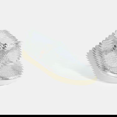  Kadın Gümüş Ayarlanabilir Tokalı File Detaylı Ayakkabı