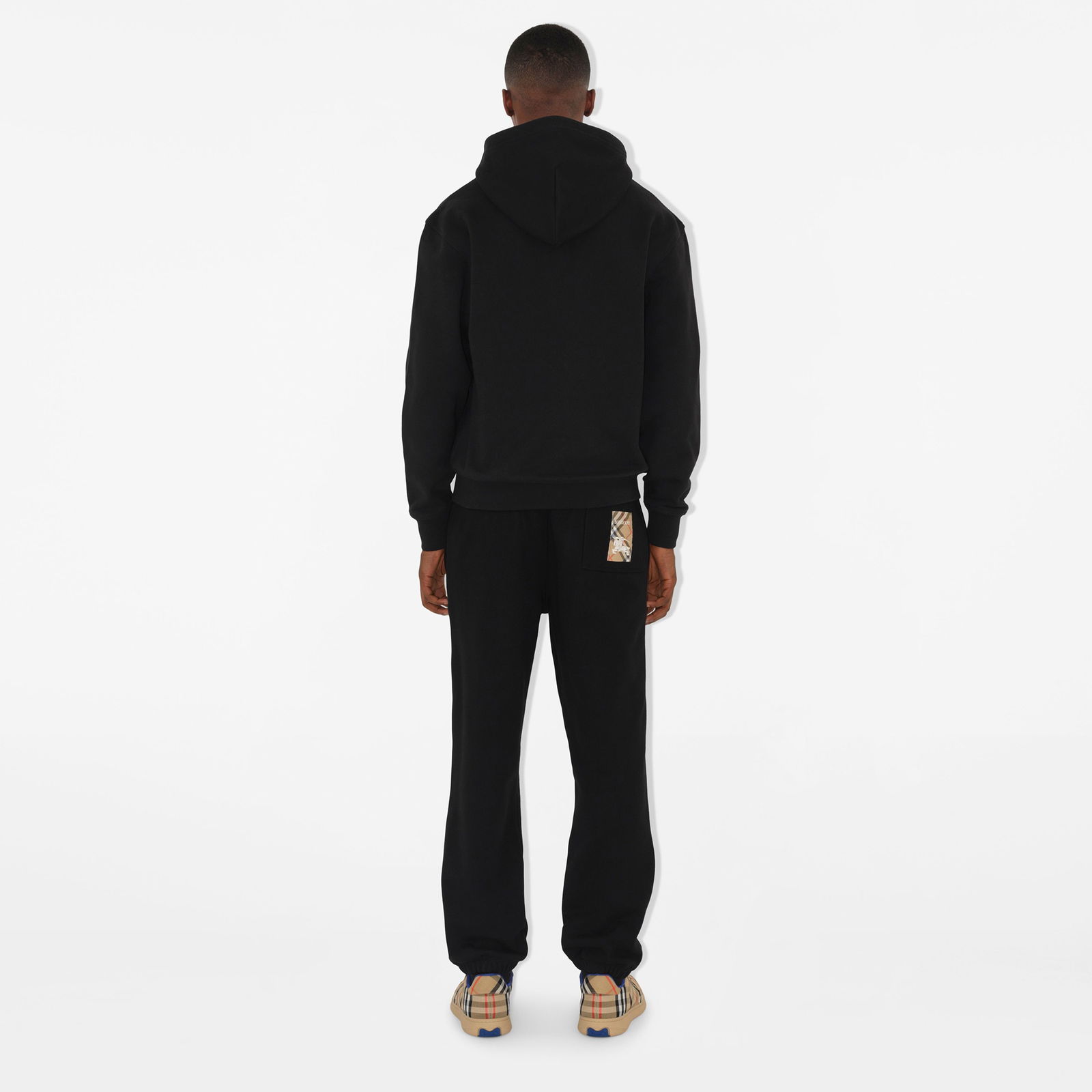 Burberry For Label Cotton Jogging Erkek Siyah Eşofman Altı