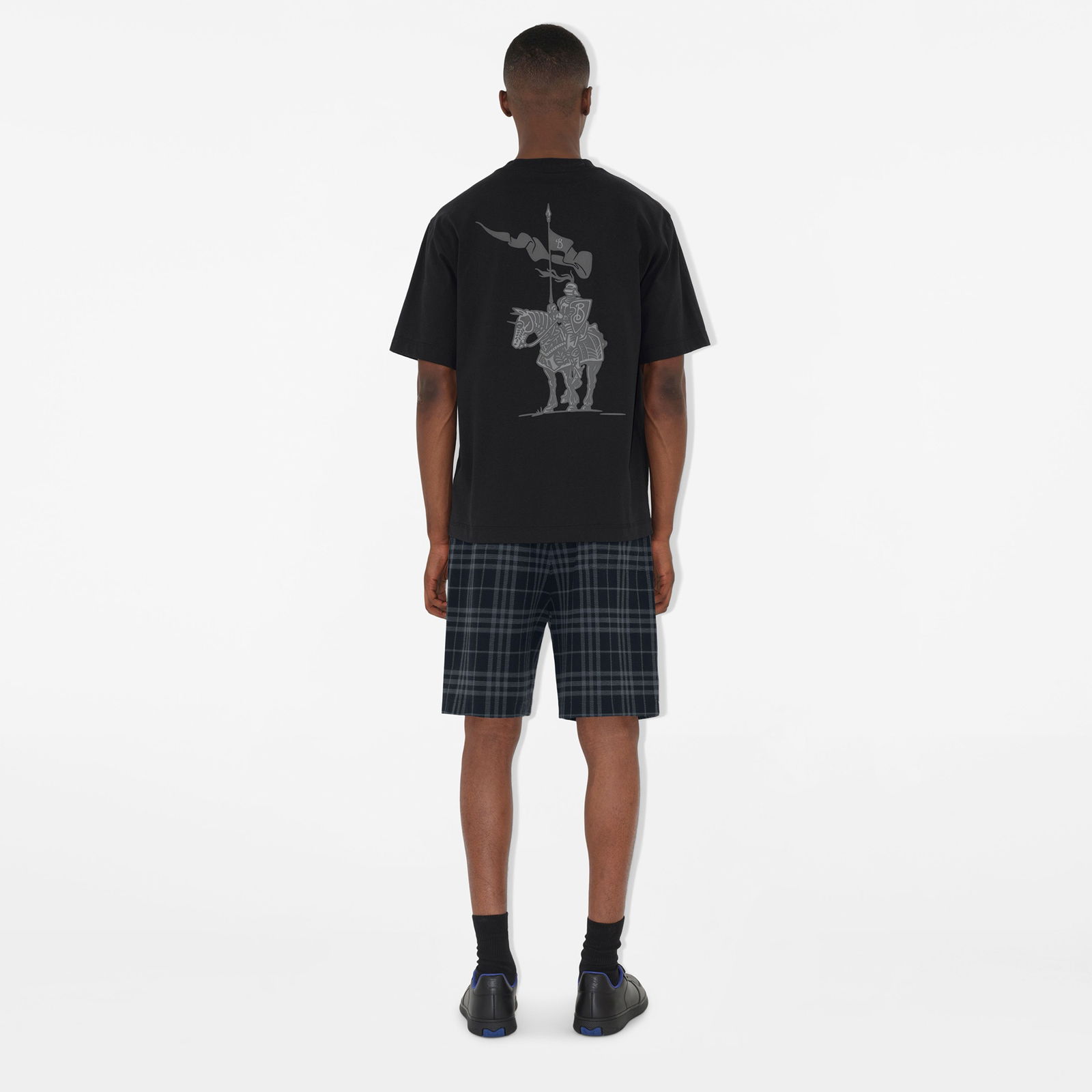 Burberry For Stretch Cotton Blend Erkek Lacivert Eşofman Altı