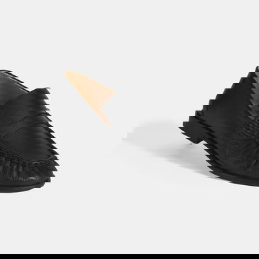  Kadın Siyah Slip-On Deri Loafer