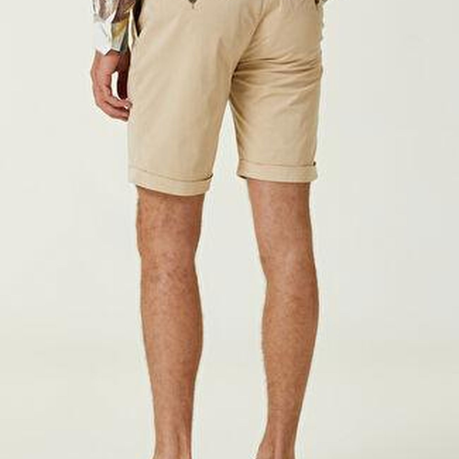 Slim Fit Bej Twill Şort