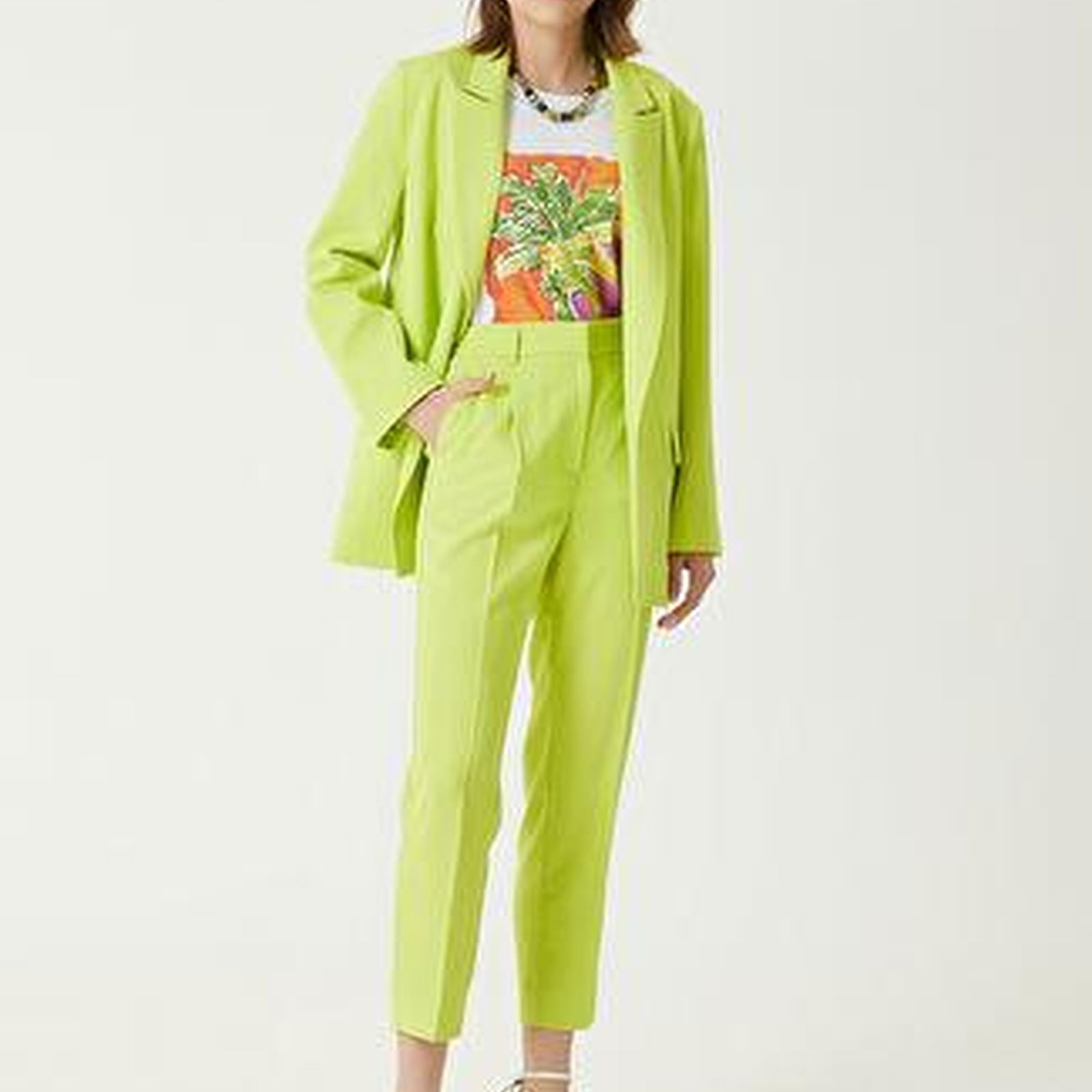 Neon Yeşil Cigarette Pantolon