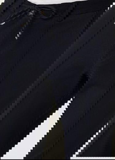  Lacivert Beli Kordonlu Örme Spor Pantolon