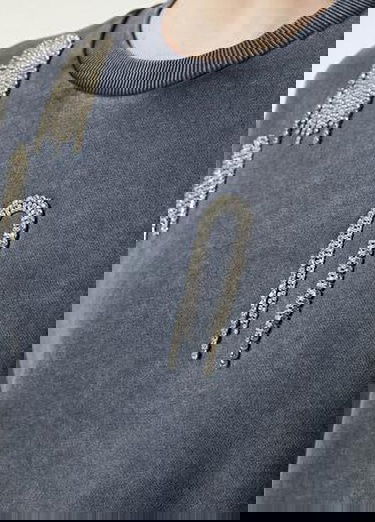  Antrasit Taş Detaylı Sweatshirt