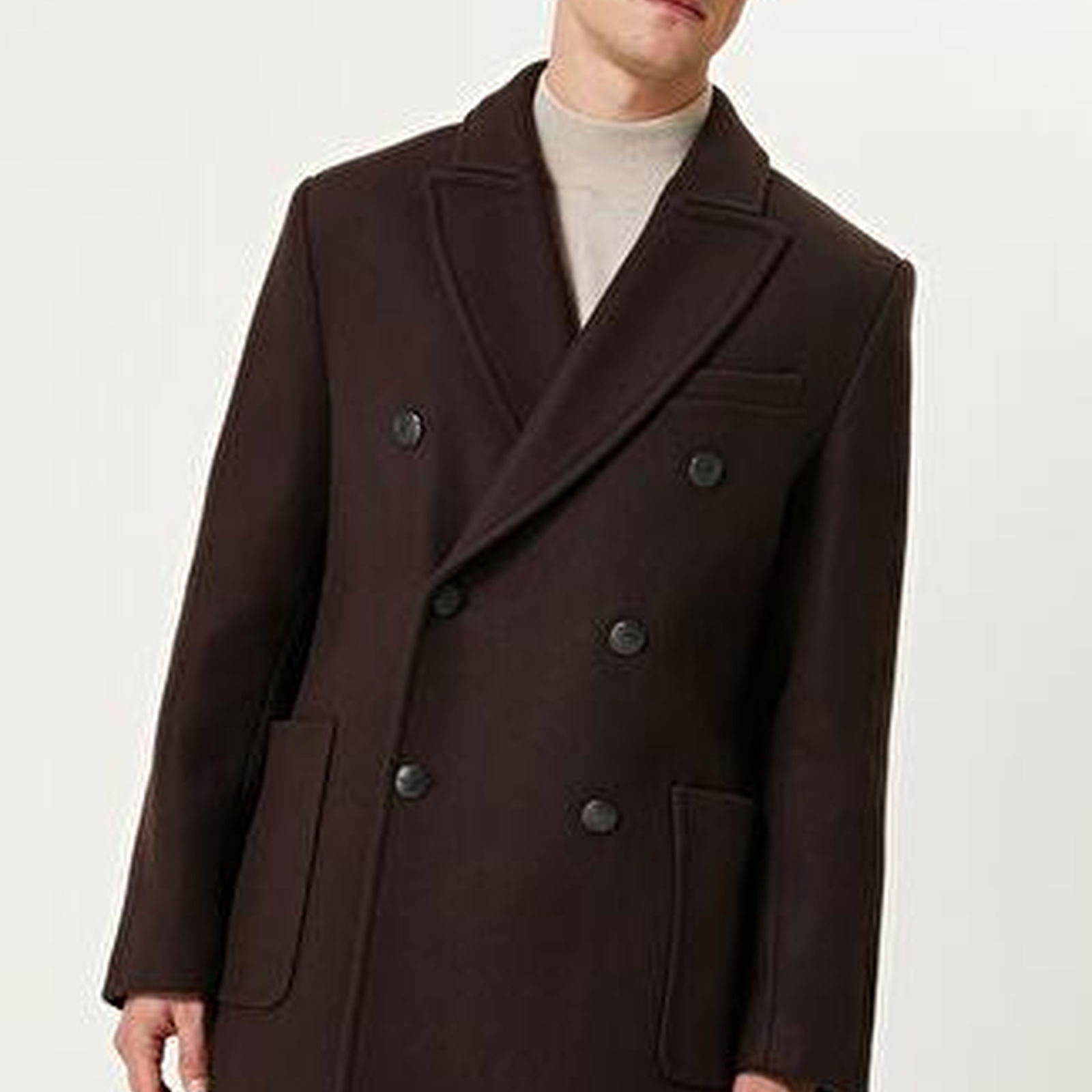 Bordo Kruvaze Palto