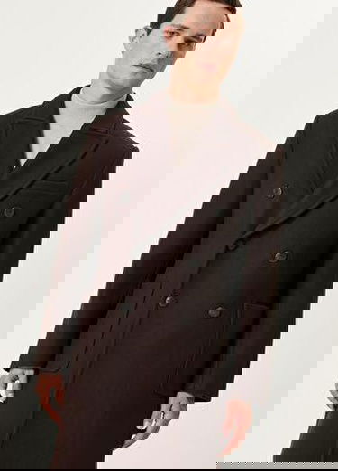  Bordo Kruvaze Palto