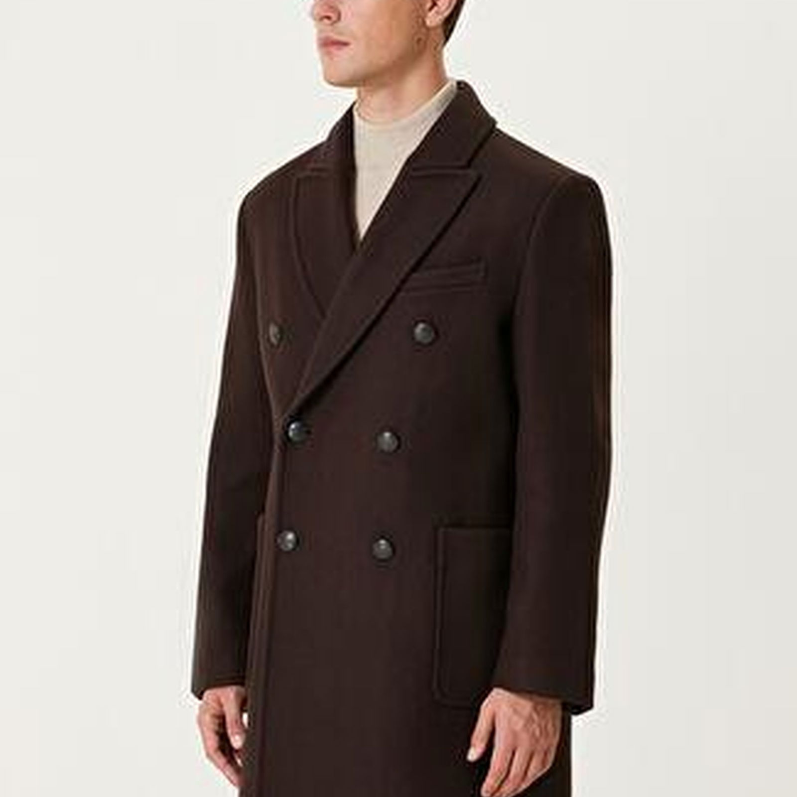 Bordo Kruvaze Palto