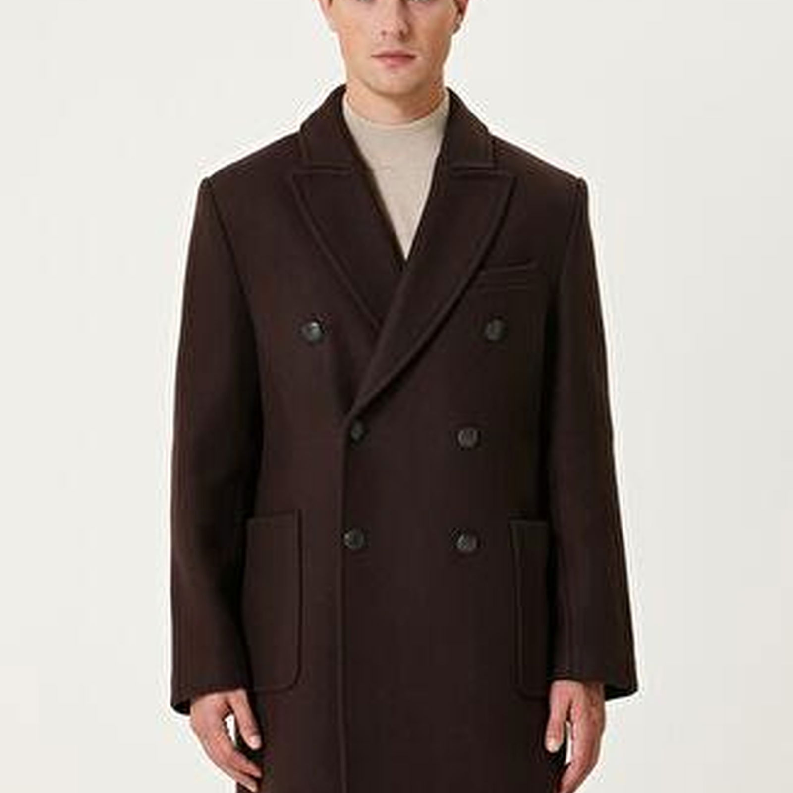 Bordo Kruvaze Palto