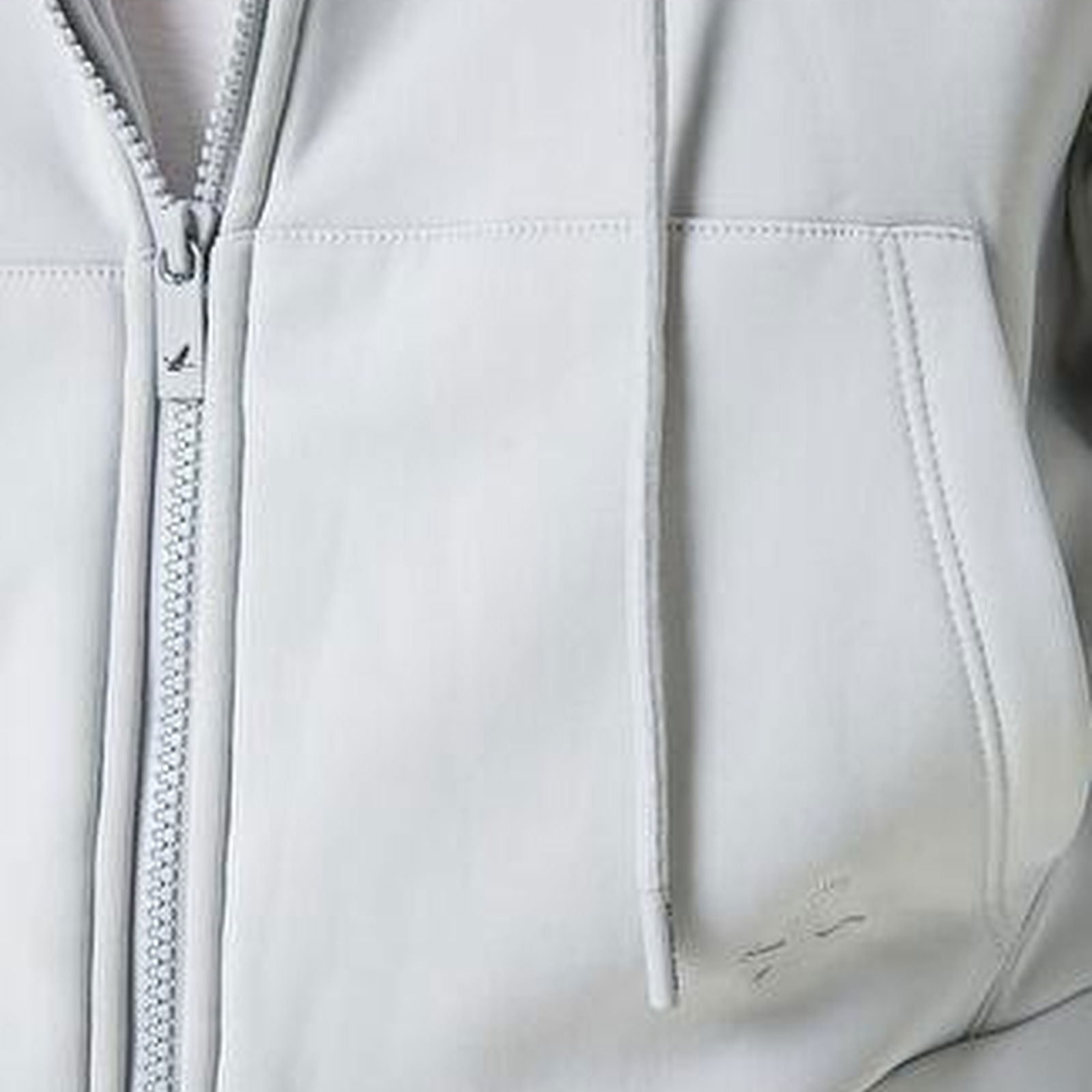 Açık Mavi Kapüşonlu Fermuarlı Sweatshirt