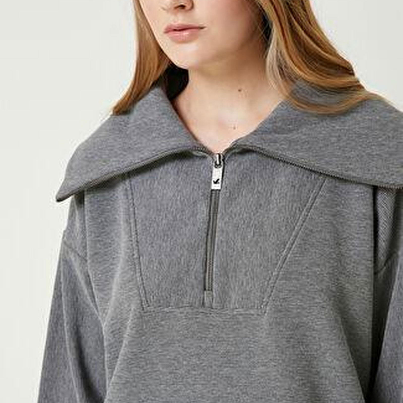 Gri Melanj Oversize Sweatshirt