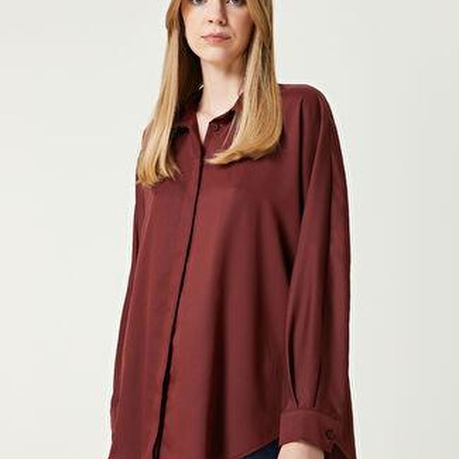 Bordo Twill Gömlek