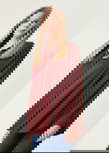  Bordo Twill Gömlek
