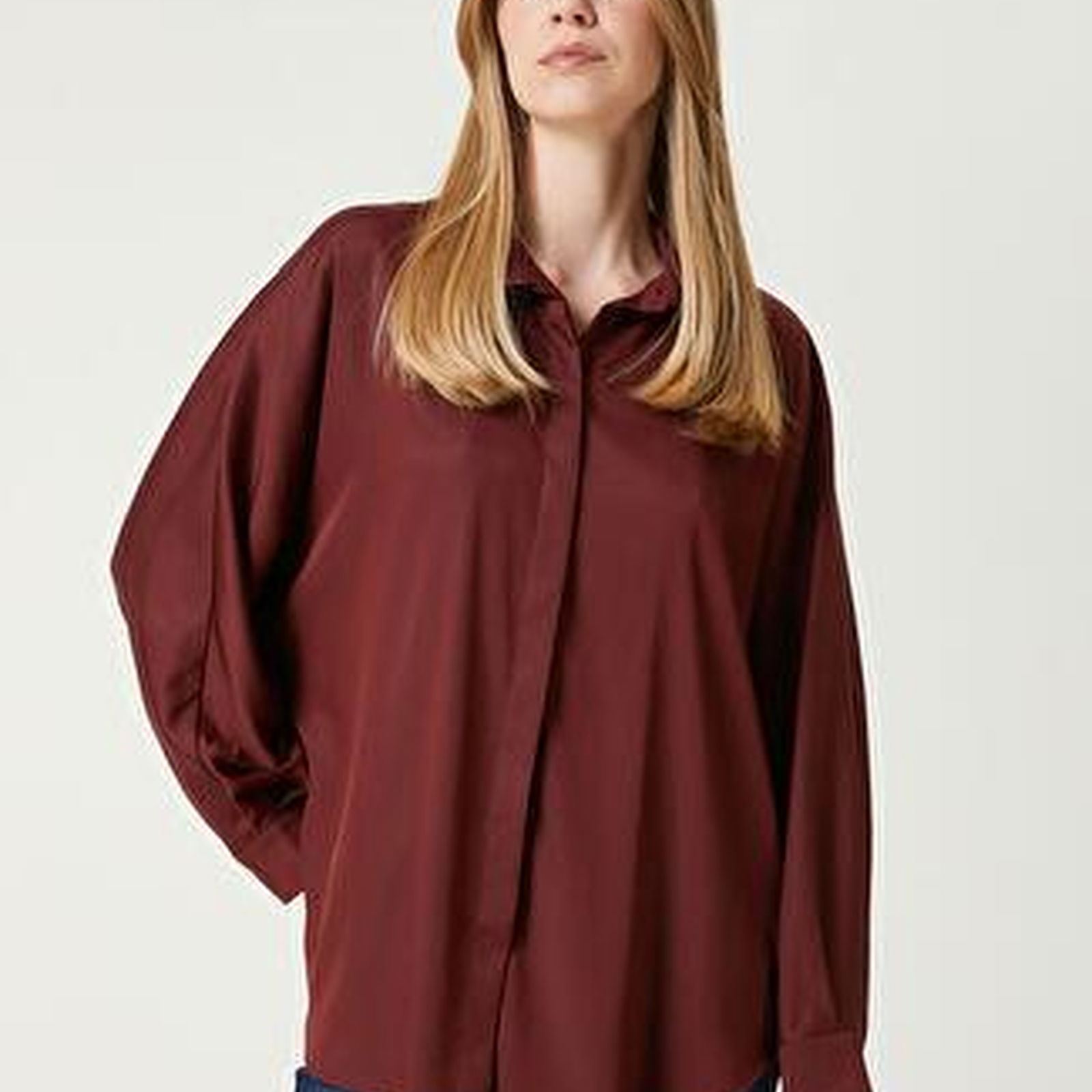 Bordo Twill Gömlek