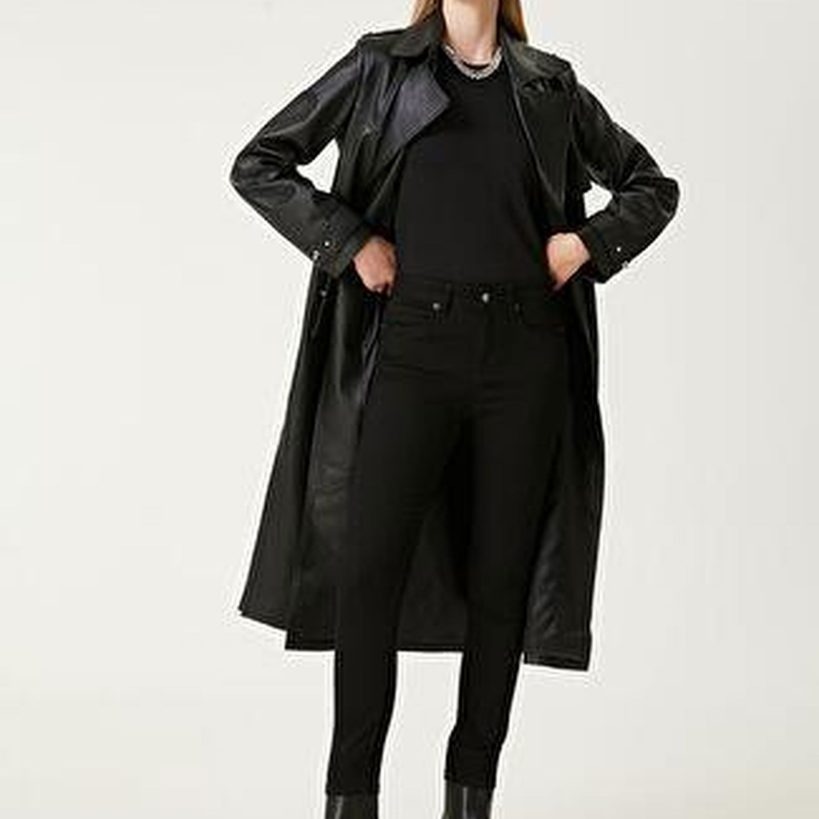 Siyah Skinny Organik Pamuk Jean Pantolon