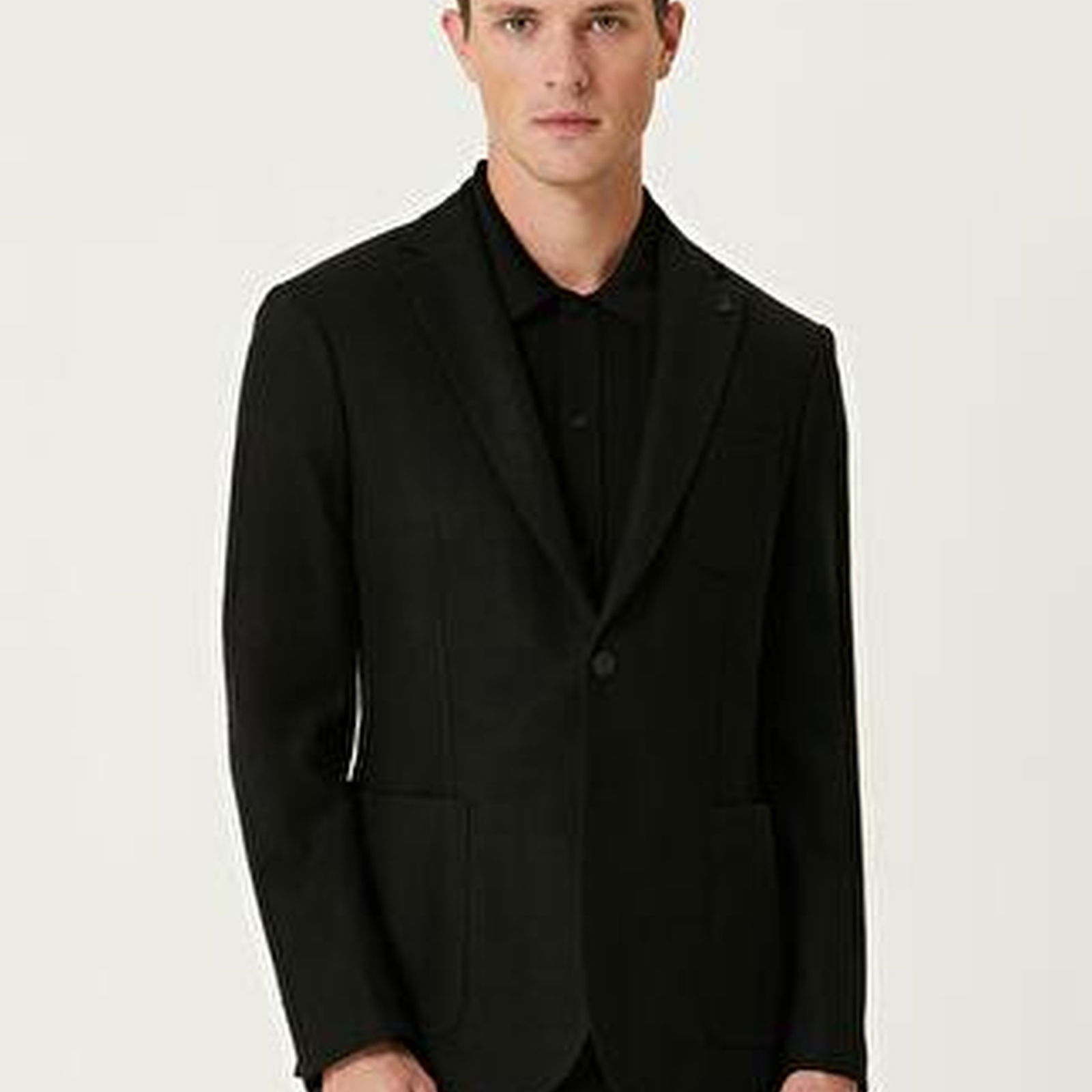 Siyah Yün Kaşe Blazer