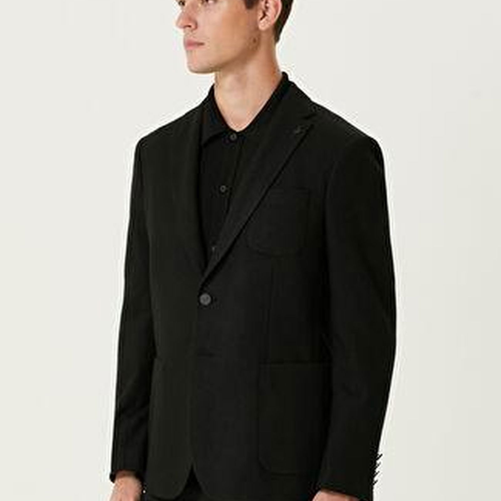 Siyah Yün Kaşe Blazer