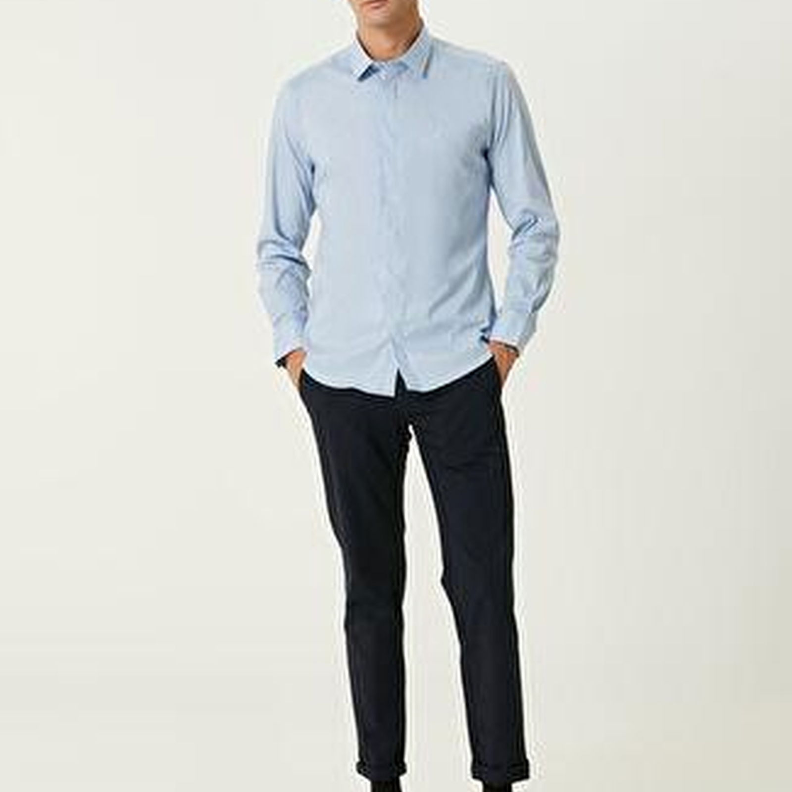Slim Fit Mavi Gömlek