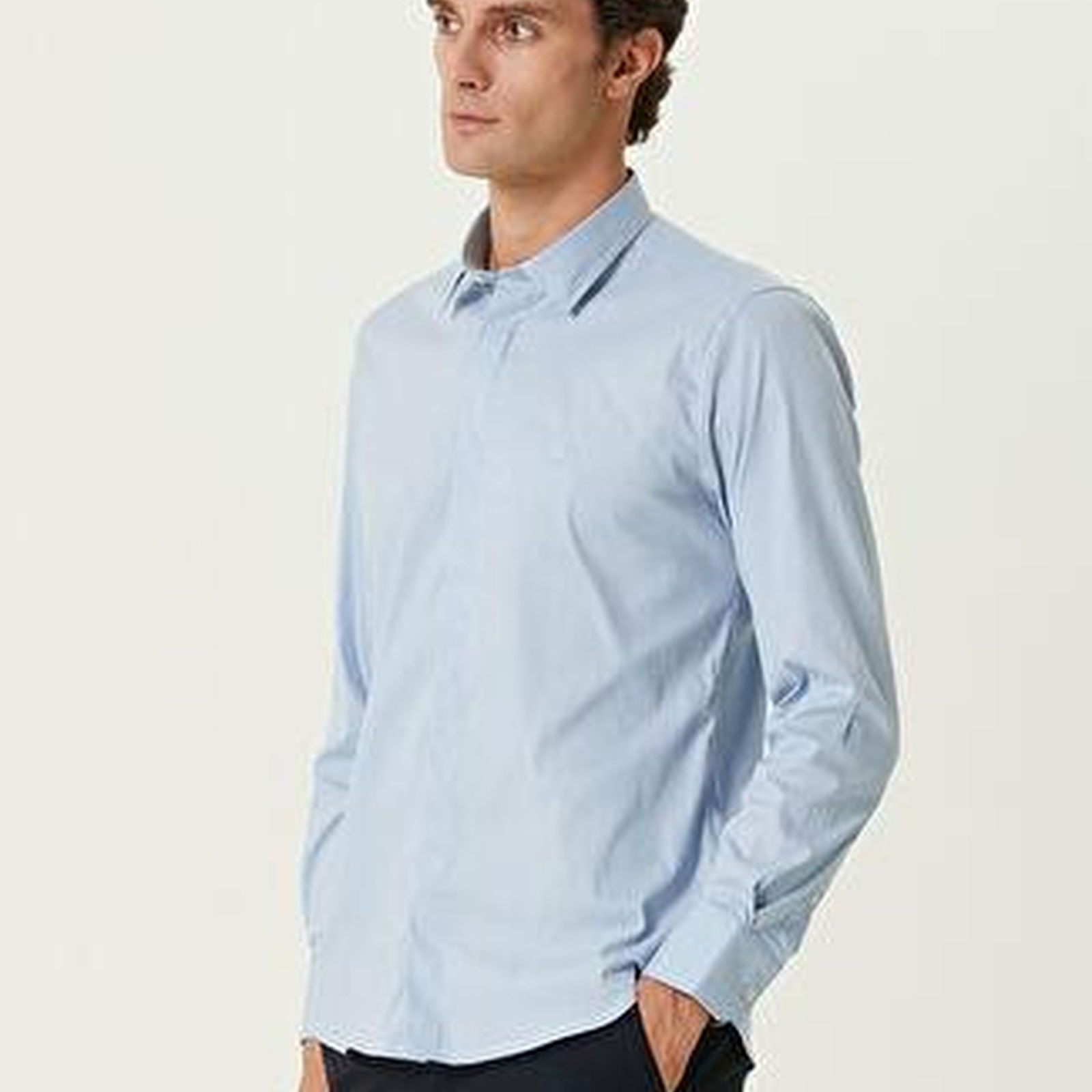 Slim Fit Mavi Gömlek