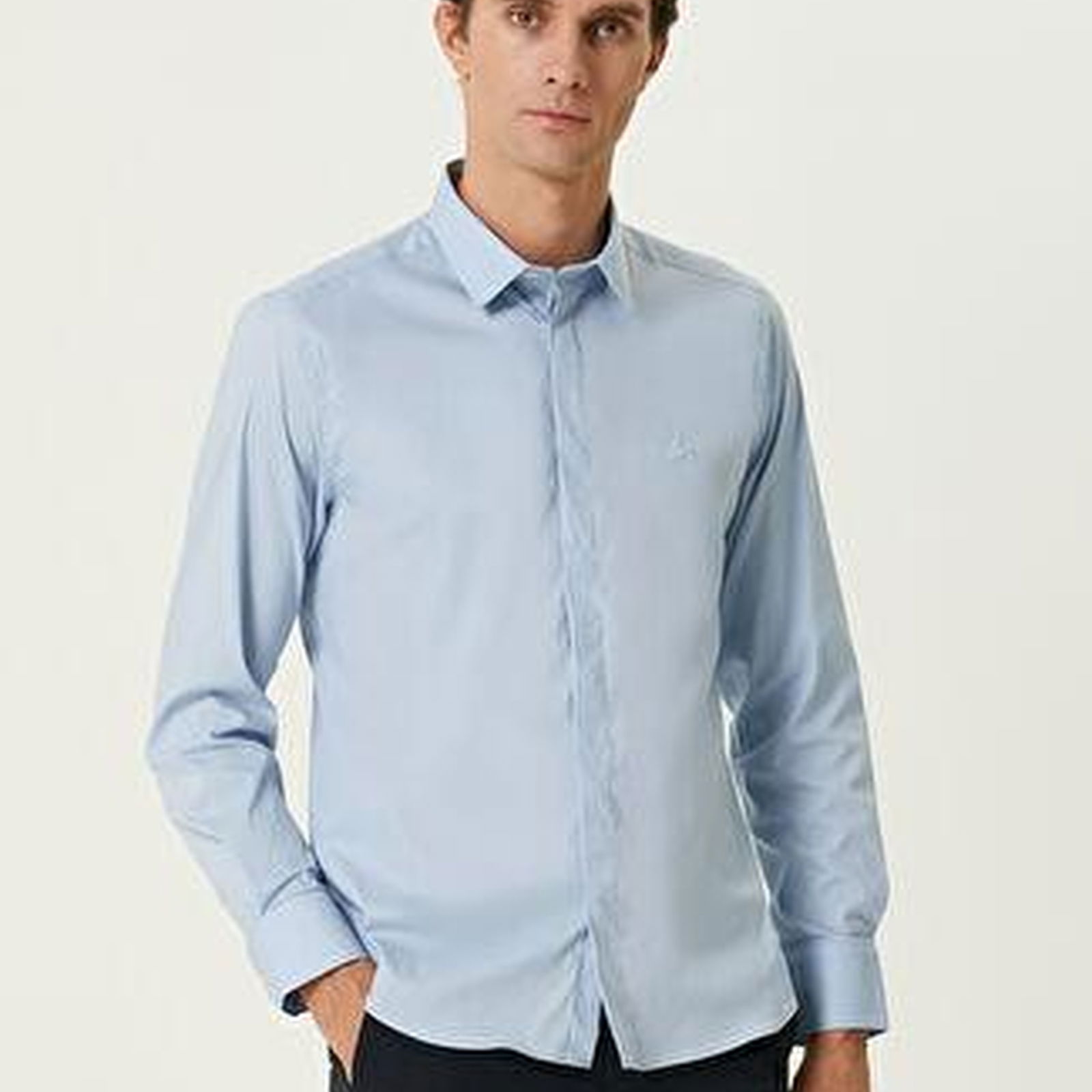 Slim Fit Mavi Gömlek