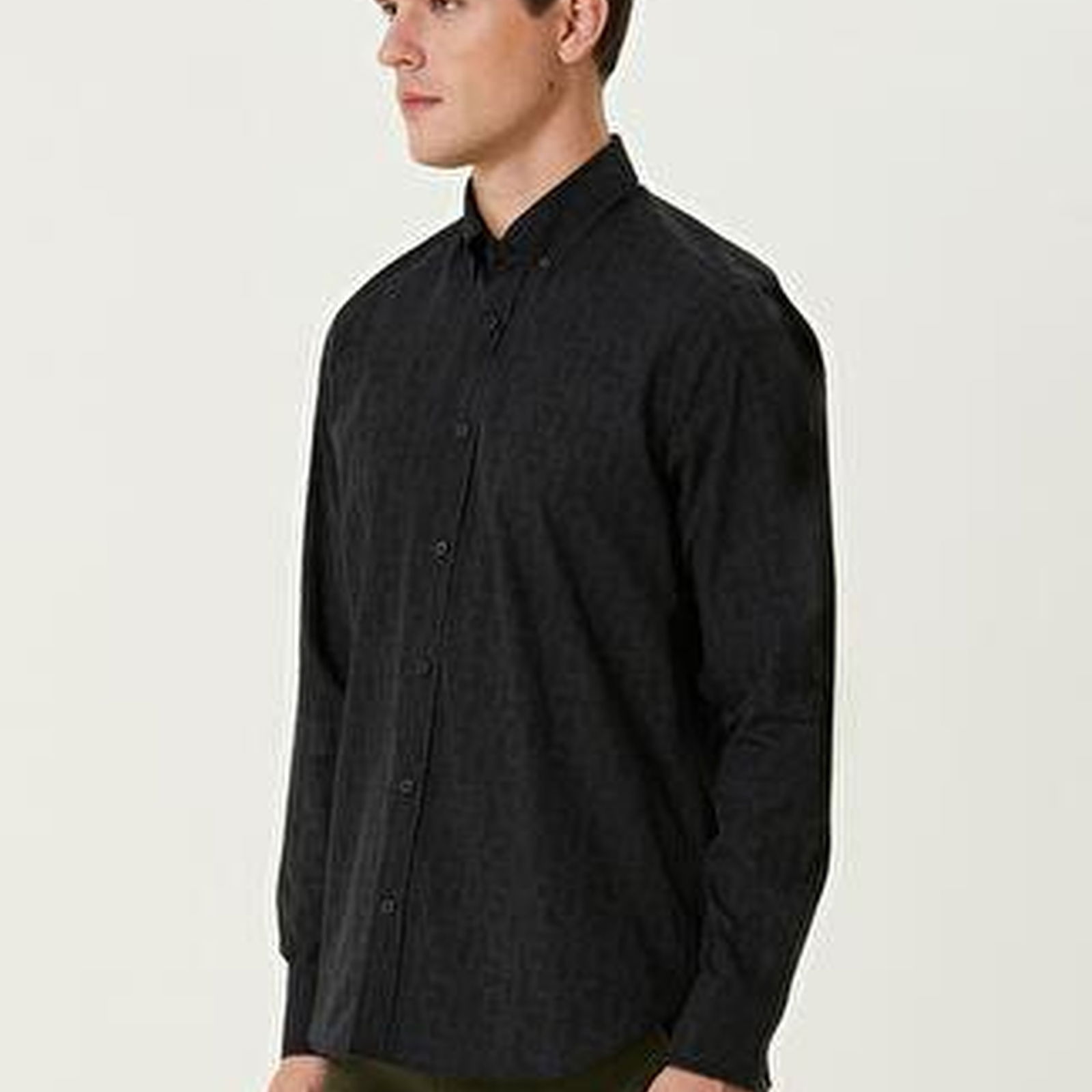 Slim Fit Siyah Gömlek