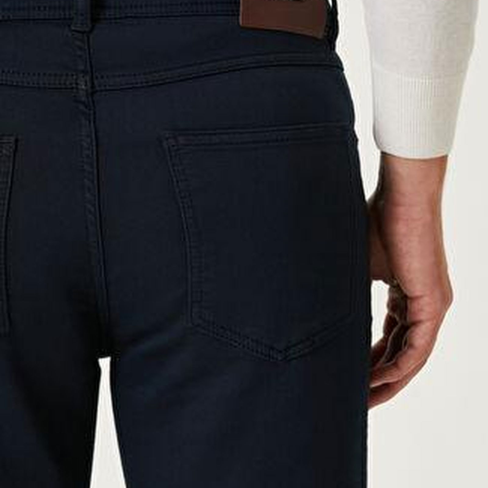 Slim Fit Lacivert Extra Stretch Non Denim Pantolon