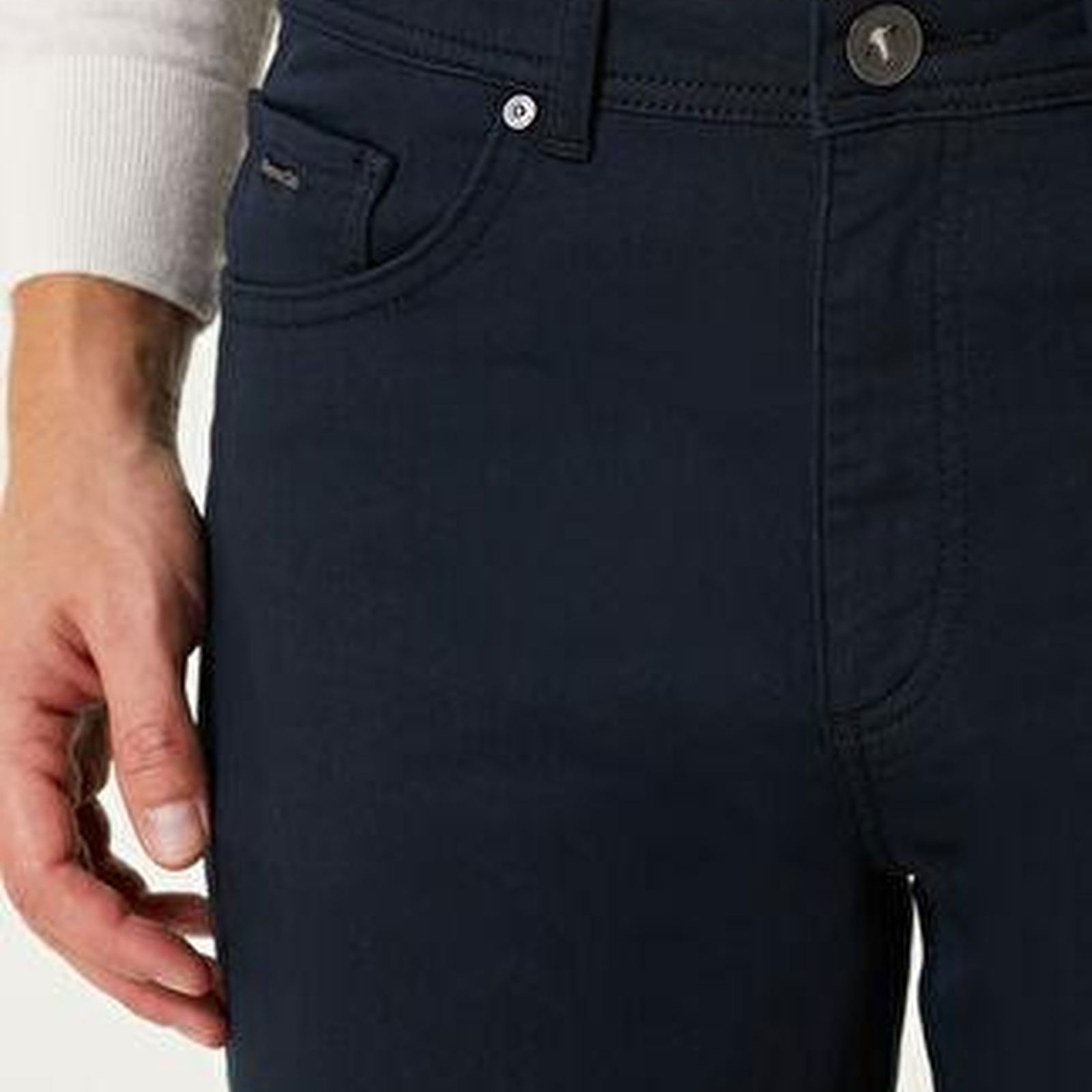 Slim Fit Lacivert Extra Stretch Non Denim Pantolon