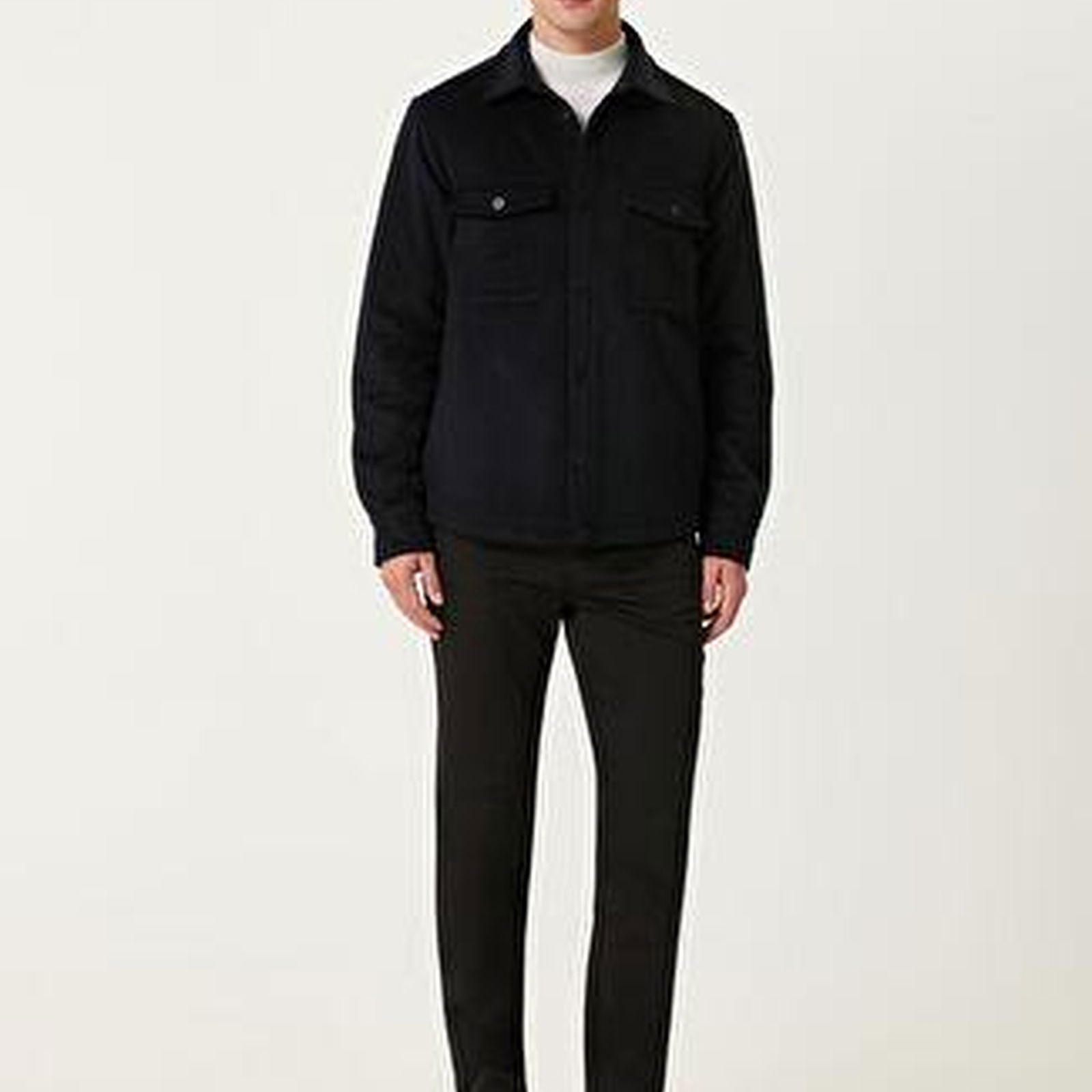 Slim Fit Siyah Extra Stretch Non Denim Pantolon