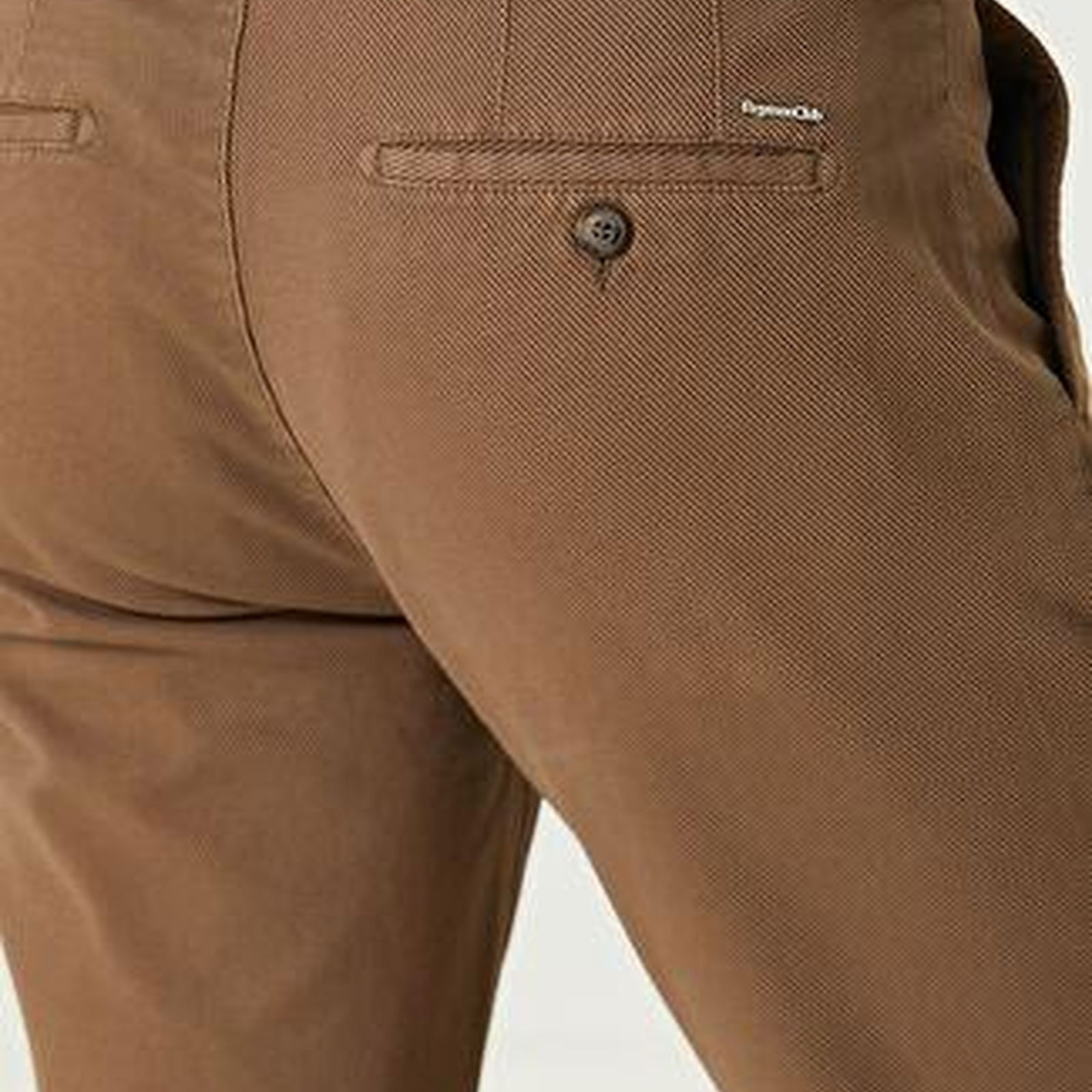 Slim Fit Vizon Twill Dokulu Chino Pantolon