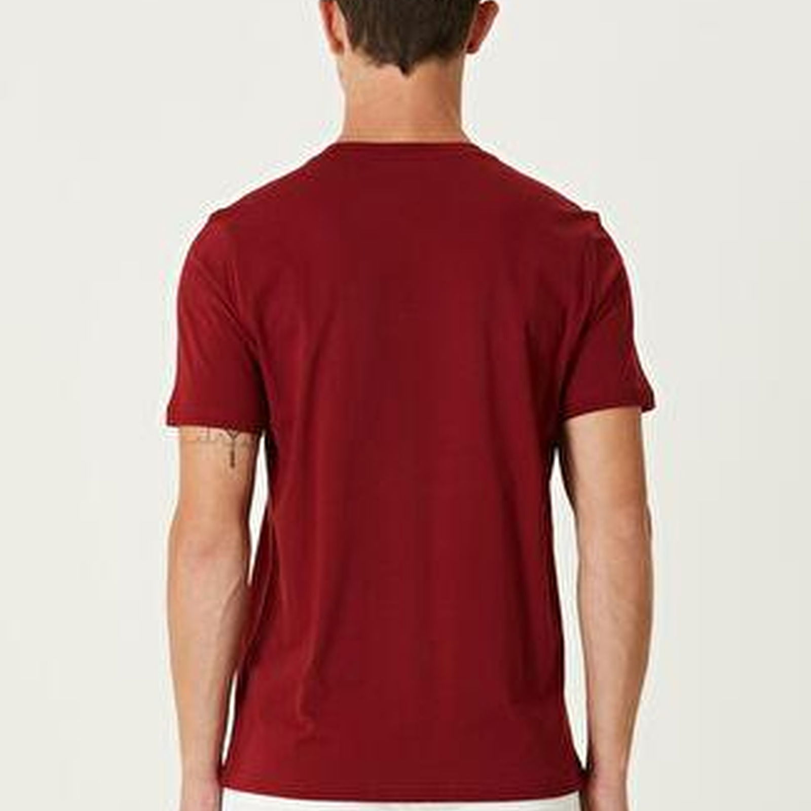 Bordo Baskılı T-shirt