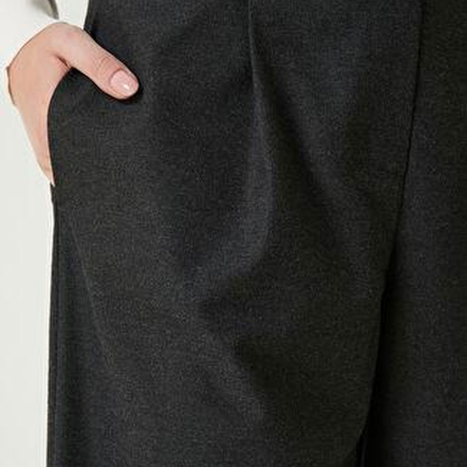 Antrasit Pile Detaylı Pantolon