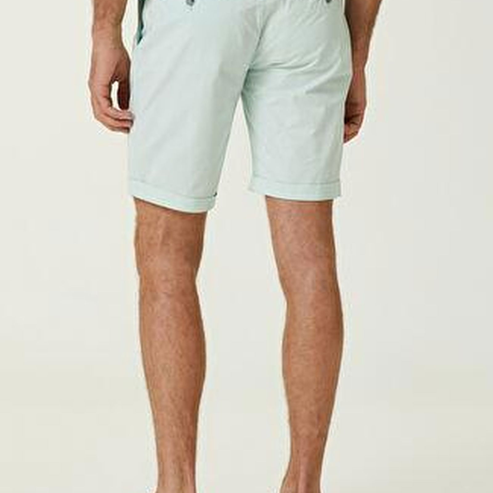 Slim Fit Turkuaz Twill Şort