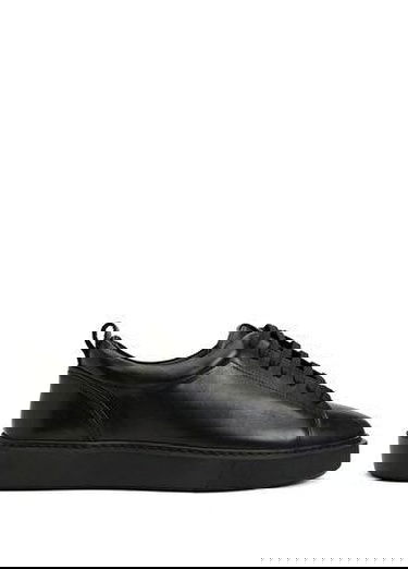  Siyah Erkek Deri Sneaker