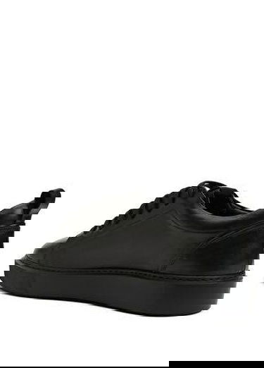  Siyah Erkek Deri Sneaker