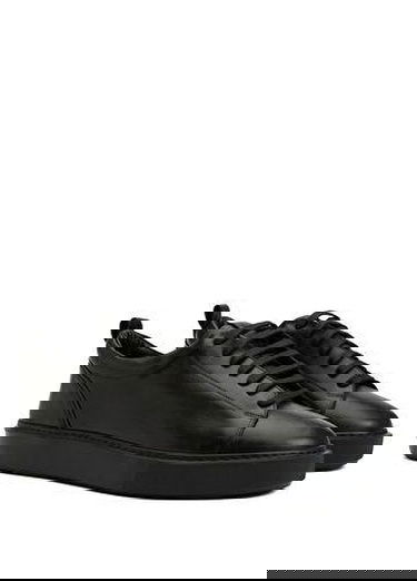  Siyah Erkek Deri Sneaker