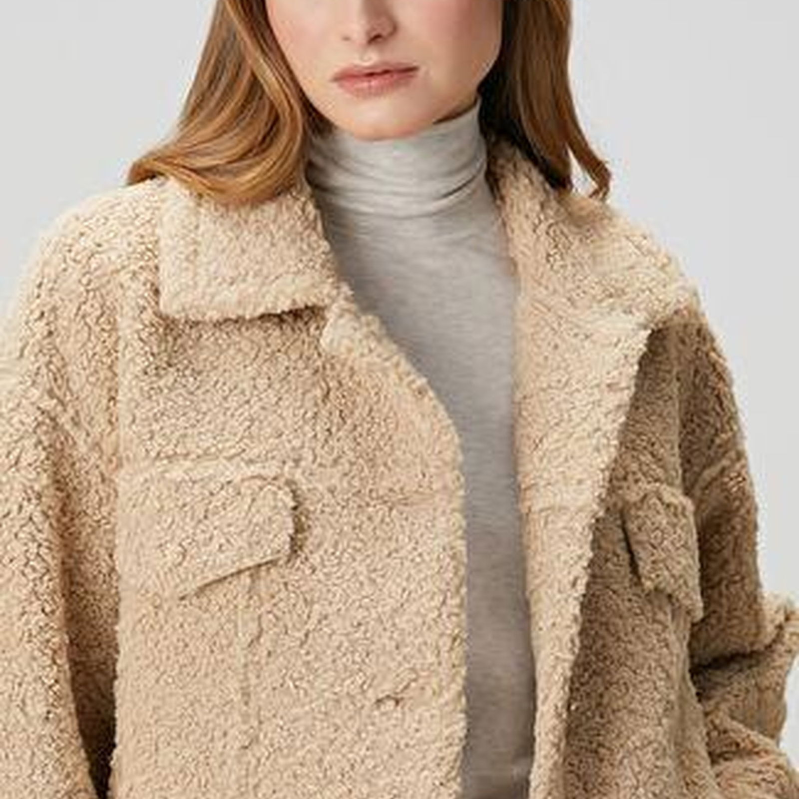Oversize Bej Trucker Ceket