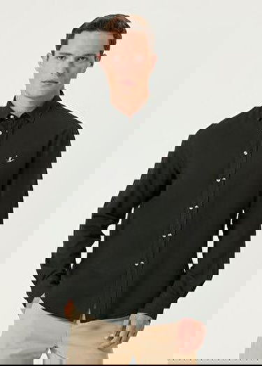 Comfort Fit Haki Gömlek