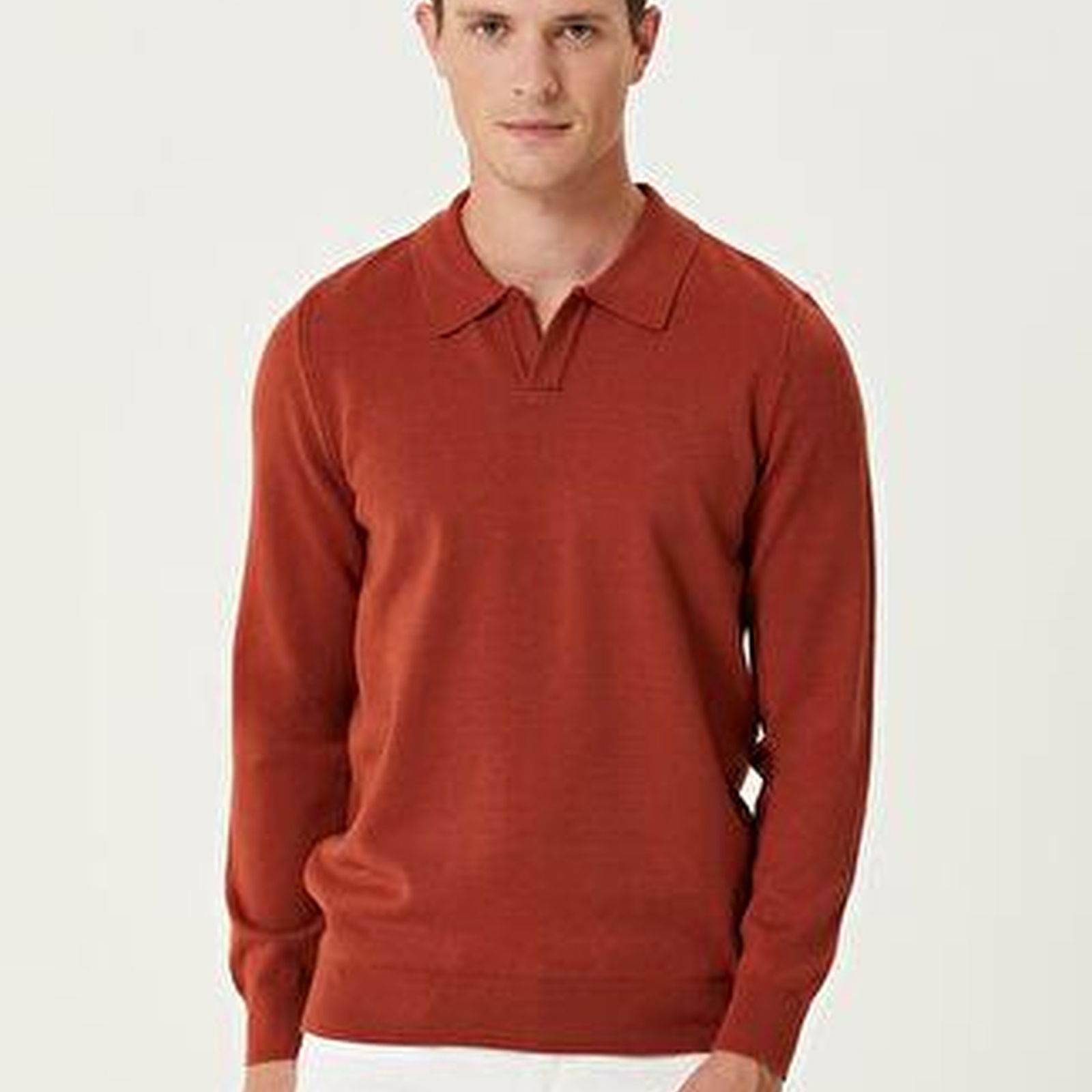 Turuncu Polo Yaka Triko