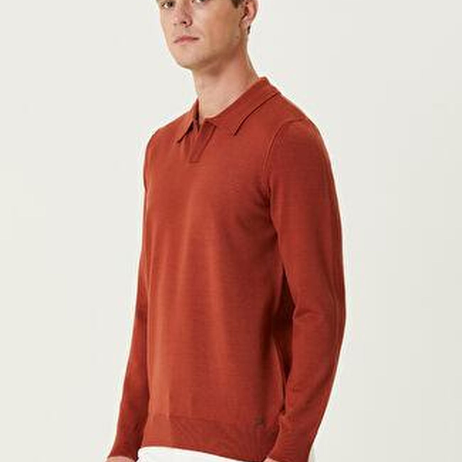 Turuncu Polo Yaka Triko