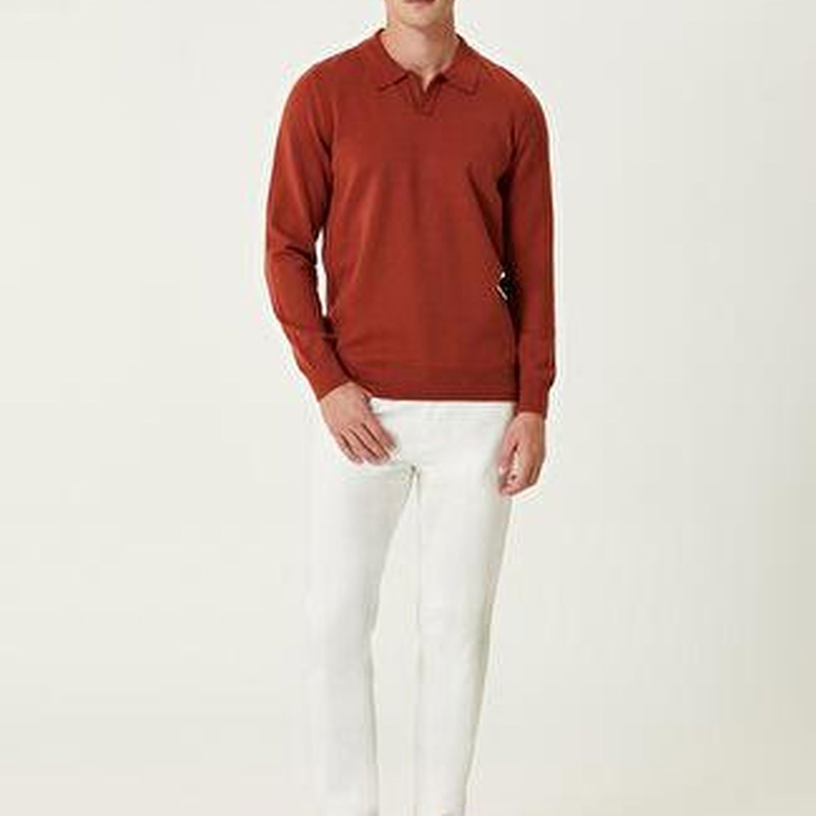 Turuncu Polo Yaka Triko