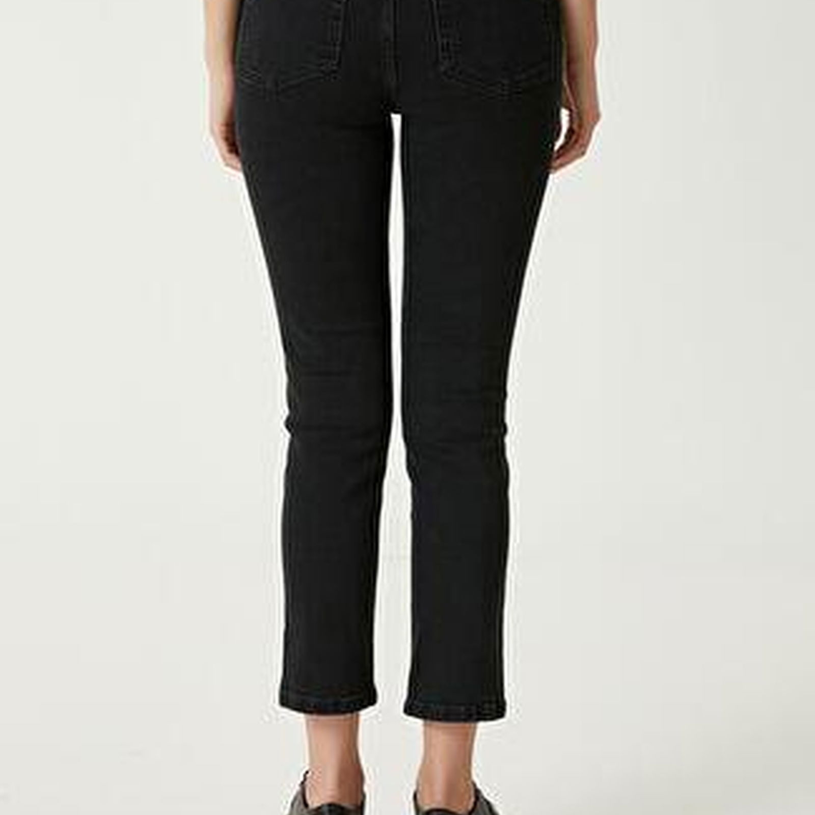 Slim Straight Fit Siyah Jean Pantolon