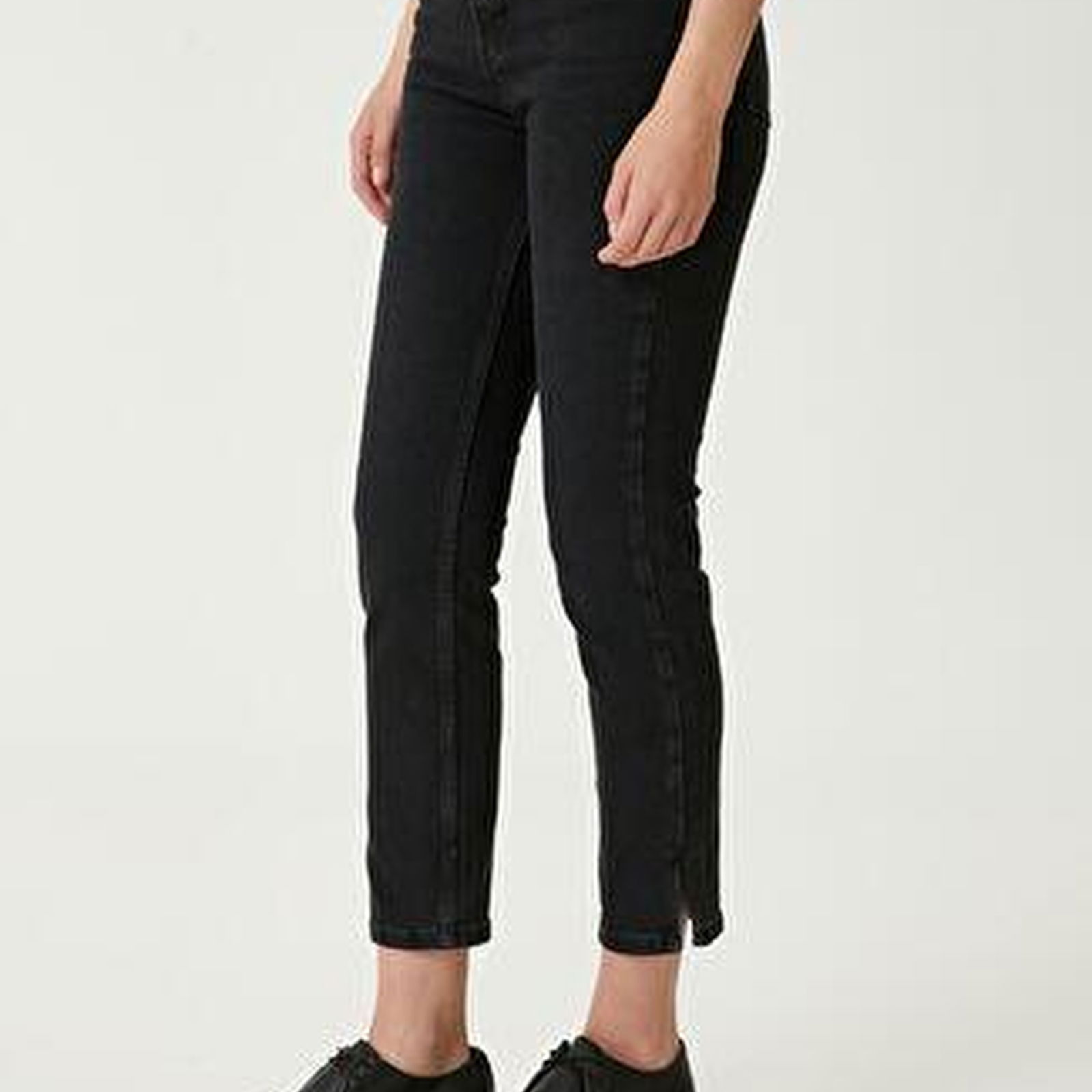 Slim Straight Fit Siyah Jean Pantolon