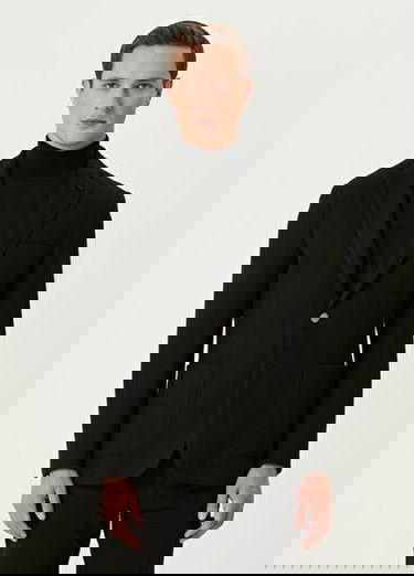  Siyah Dikiş Detaylı Blazer