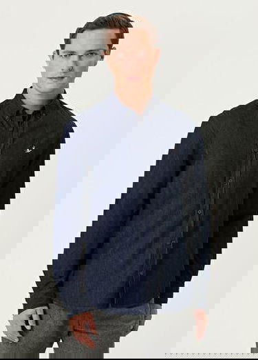  Lacivert Denim Gömlek