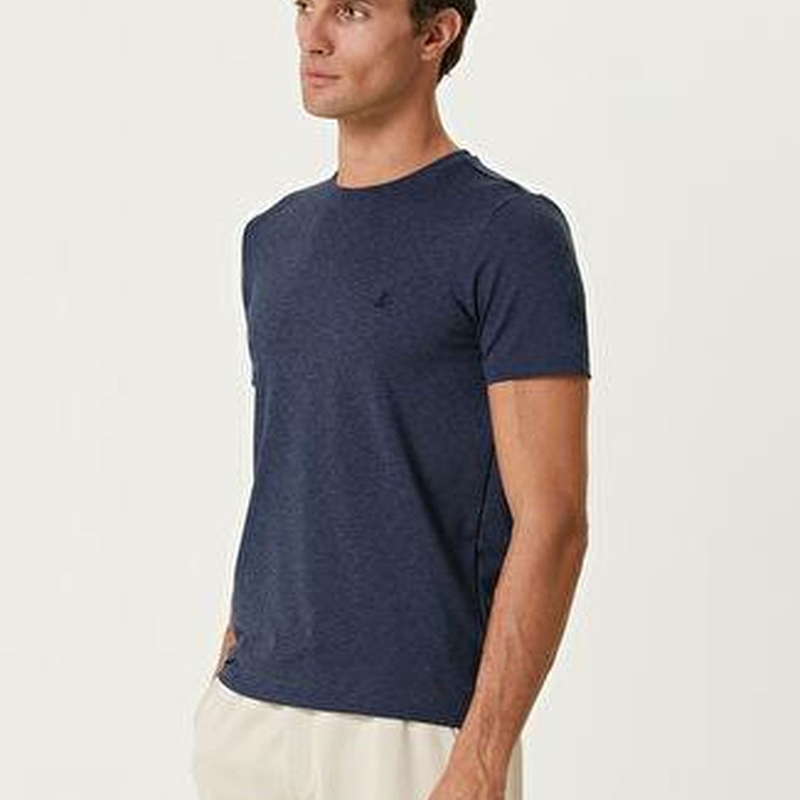 Koyu Mavi Logolu T-shirt