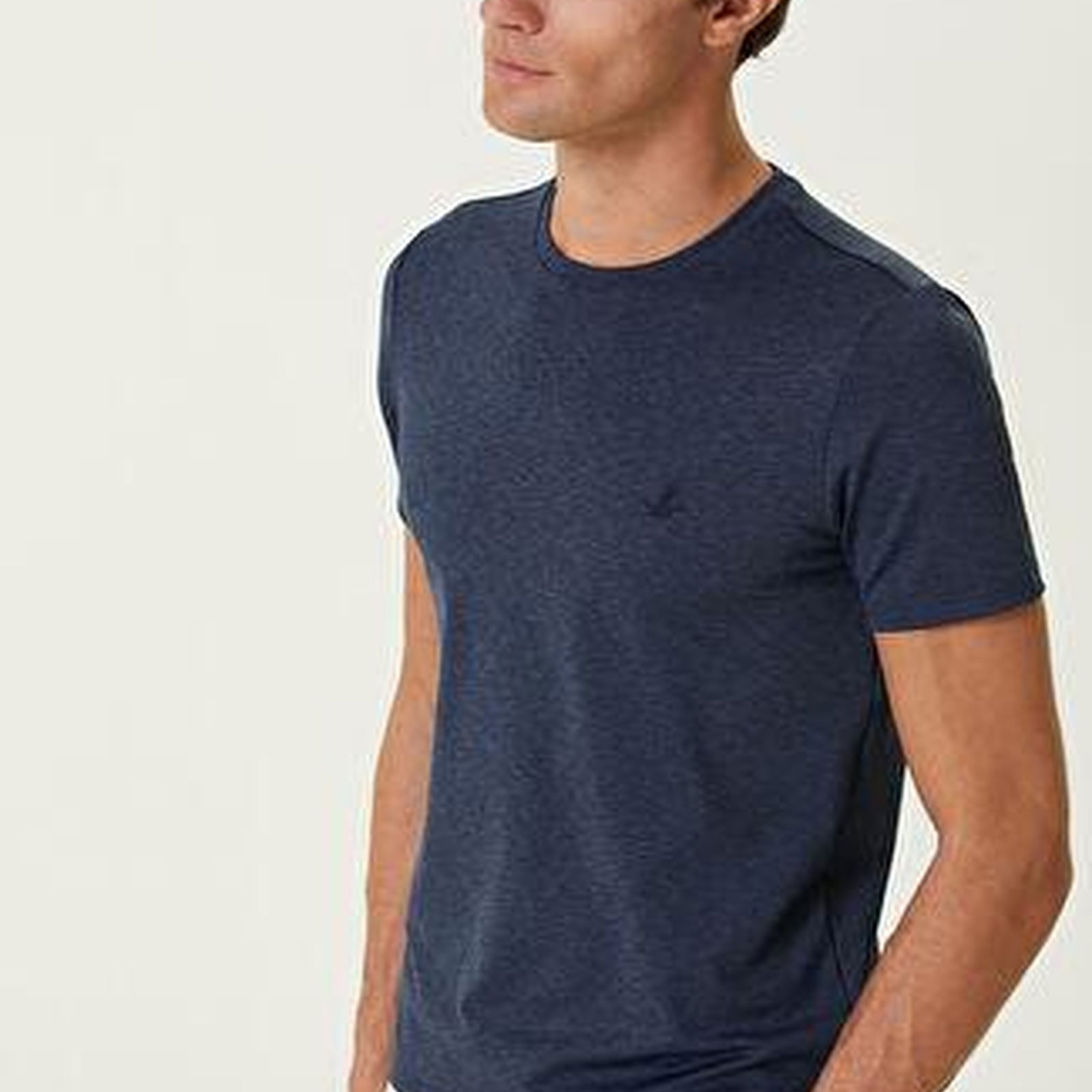 Koyu Mavi Logolu T-shirt