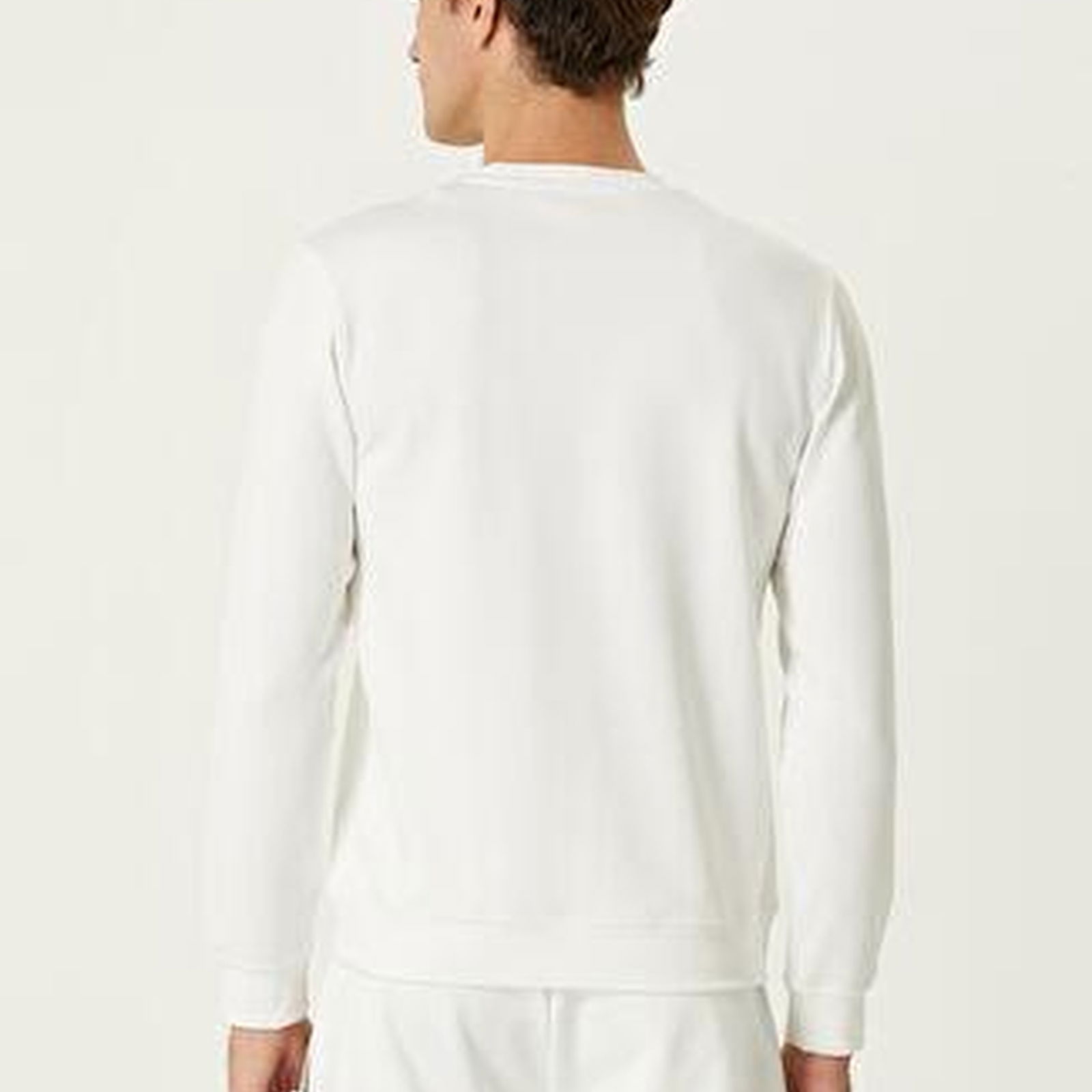 Kırık Beyaz Logo Detaylı Sweatshirt